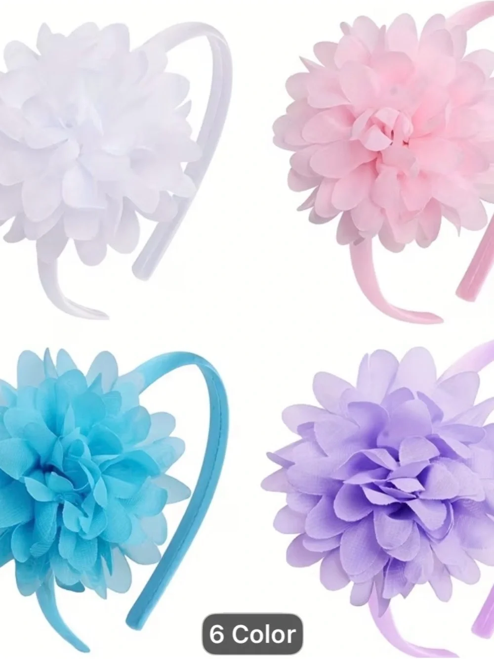 3pieces for $12 Assorted Flower Headbands for Kids - Multicolor (Blue/puple )